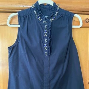 JCrew Sleeveless Shirt w/ gems